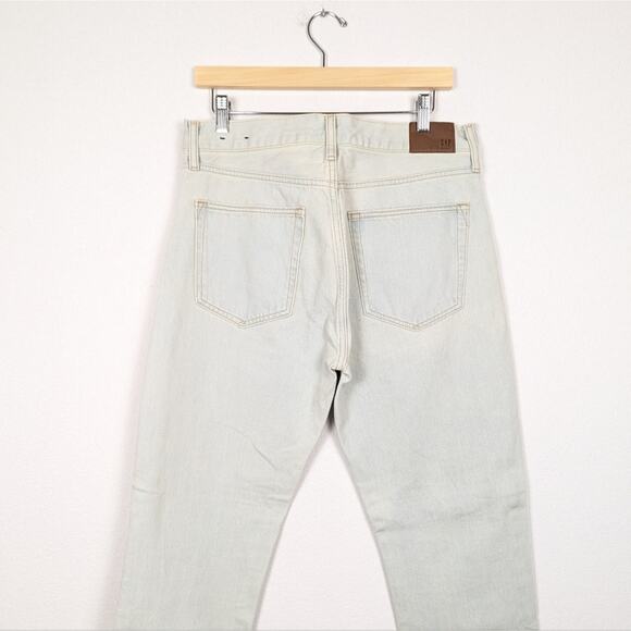 GAP Men's Jean Light Wash Blue Easy Fit Slim Straight Leg Jeans Size 31x30 - Picture 5 of 10